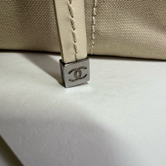 Chanel Ivory Chocolate Bar Bowling Tote - Picture 12 of 12